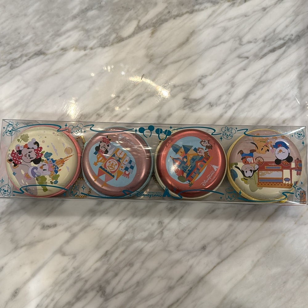 Hong Kong Disneyland keychain zipper tins